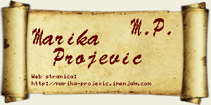 Marika Projević vizit kartica